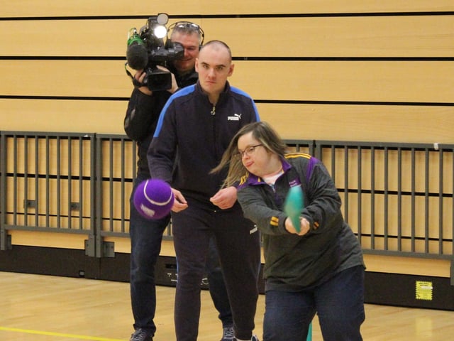 Action from the North West Disability Cricket Blitz