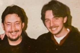 Chris Rea and Paul Casey at the King's Hall in Belfast in 1993.