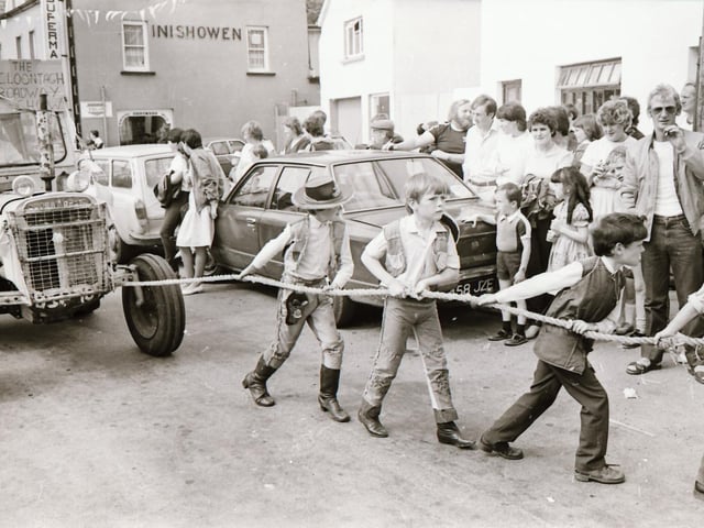 Scenes from festivals in Clonmany, Letterkenny and Derry back in August 1984.