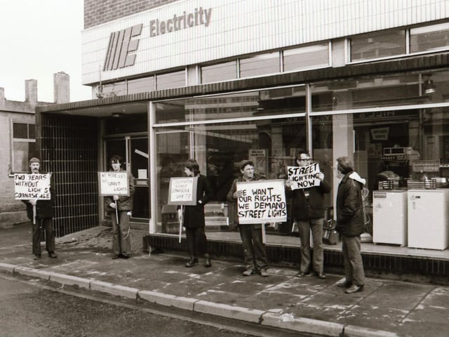 Gobnascale lighting protest.