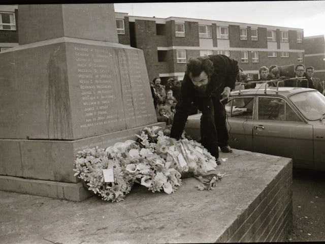 Bloody Sunday commemorative ceremonies and march back in January 1976.