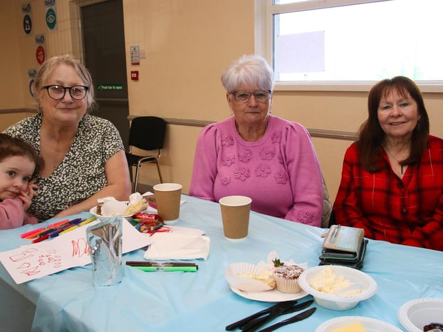 From left, Evie, Yvonne (granny), Cynthia and Sheena. (Photo - Deirdre Heaney, nwpresspics)
