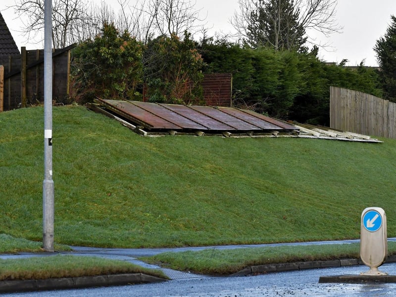 Residential property on Springtown Road damaged by Storm Éowyn . Photo: George Sweeney