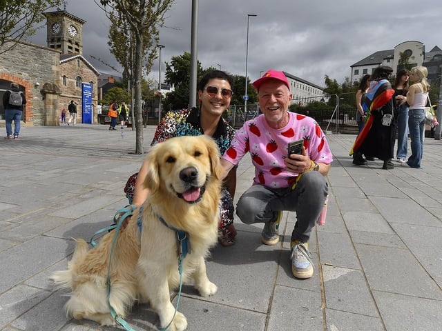 Revellers take part in the 2025 Foyle Pride Parade. Photo: George Sweeney
