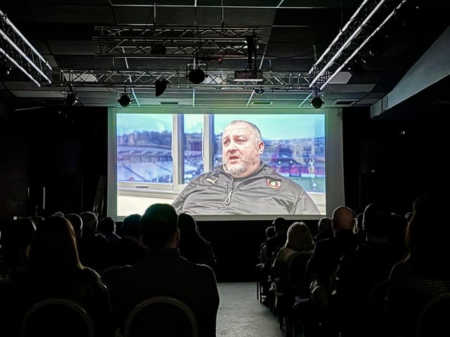 Pictured at the premiere of the ‘Football at the Heart – A Ballymoor Story’, film at the Nerve Centre last week.