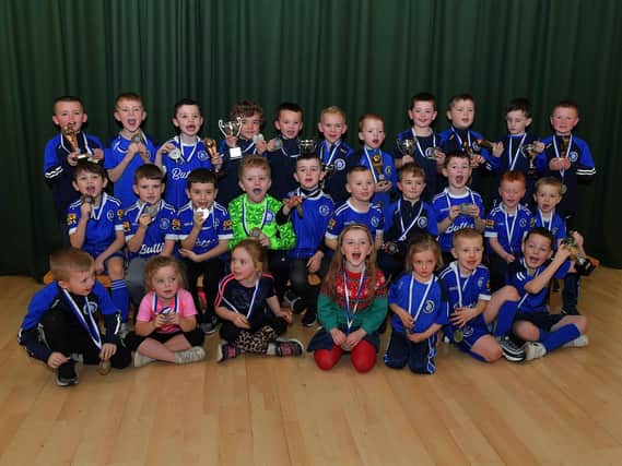 Trojans FC Under 7 award winners pictured at the club’s annual prizegivings. Photo: George Sweeney