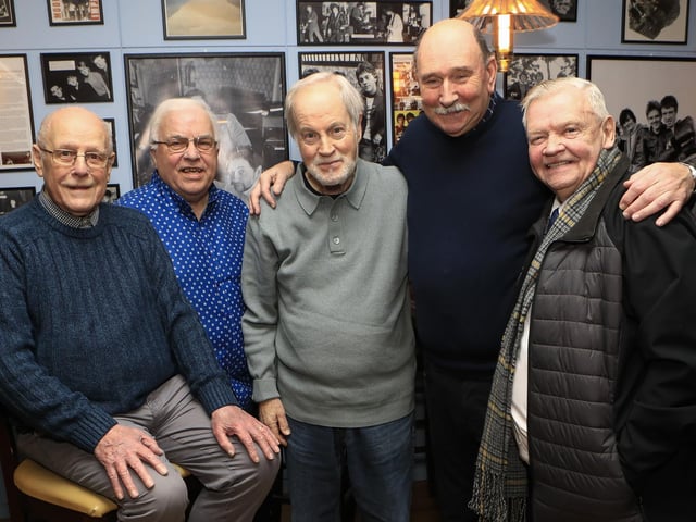 From left, are Brian McGee, Joe McLaughlin, Mervyn Cargill, Johnny Murray, and Harry McGilloway. (Photo - Tom Heaney, nwpresspics)