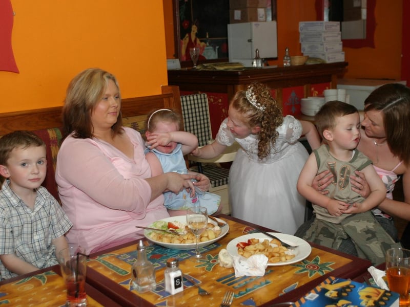 Orla and Michael Cunningham out with family for a nice meal.