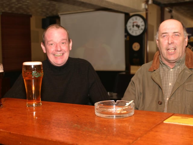Enjoying a pint in Derry bars 20 years ago in 2003