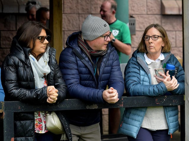 Rugby fans at the Ulster v Connacht game at Judges Road. Photo: George sweeney