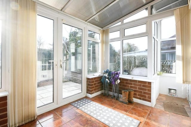 This large conservatory completes our look at the ground floor of the Prospect Street property. Underfloor heating gives this room added appeal, while double-glazed windows overlook, and a door leads to, the side and back of the house.