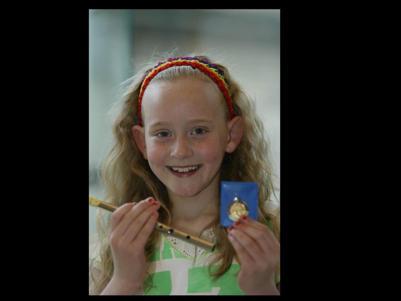Yasmin Lynch of Burnfoot, who win the under 9 tin whistle. (2504JB73)