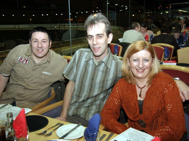 John rush, Tommy McGonagle, Kathy McGonagle smile for the camera 0050JML : Parties and nights out in Derry and Donegal in February 2006.