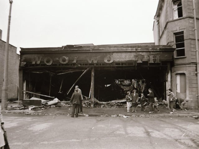Bomb explosion in Strabane town centre.