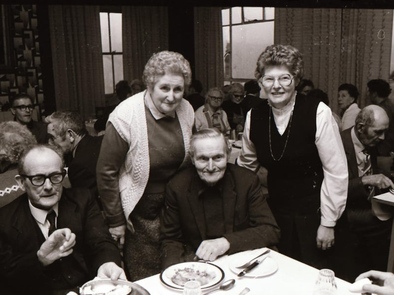 Local people at the Culdaff Senior Citizens Christmas party at McGrory's in 1983.