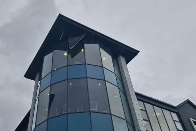 Damage caused to a city centre building. Photo: Kevin Mullan.