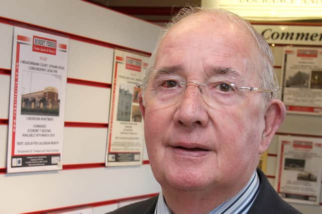 The well-known Derry estate agent and businessman Robert Ferris, who has died.