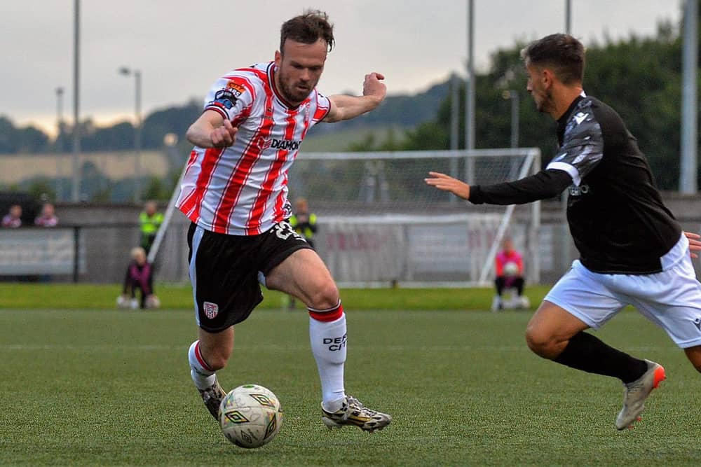 OUT: Cameron Dummigan has been ruled out for the remainder of Derry City's season with a hamstring injury. Photograph: George Sweeney