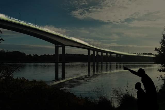 An artist's impression of how the Foyle Reeds would look at night.