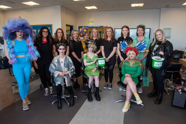 Level 3 part time Hairdressing students pictured at NWRC's Open Day at Strand Road campus with their lecturer Deborah McDaid. 