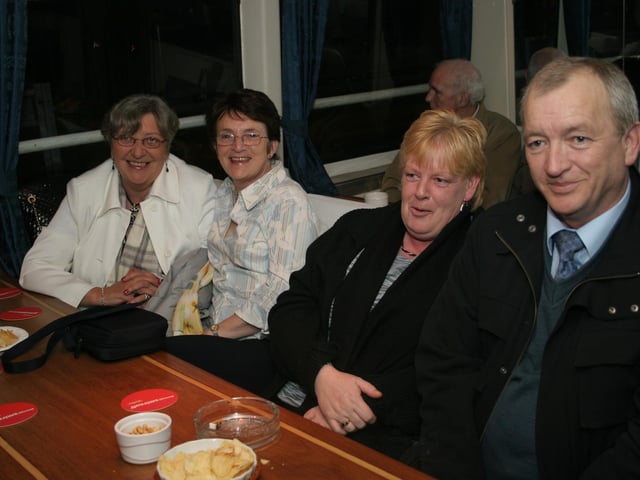 Passengers enjoying a sail down the River Foyle on an Alzheimer's charity night aboard the Toucan One