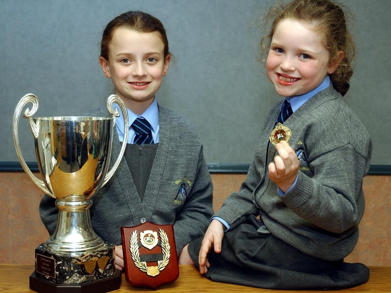 Children with their prizes back in 2003.