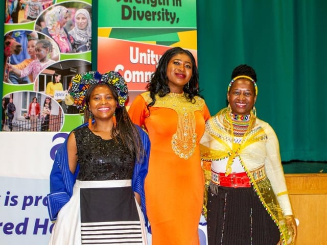Members of the African Caribbean Community Network enjoying the family Christmas party in Derry