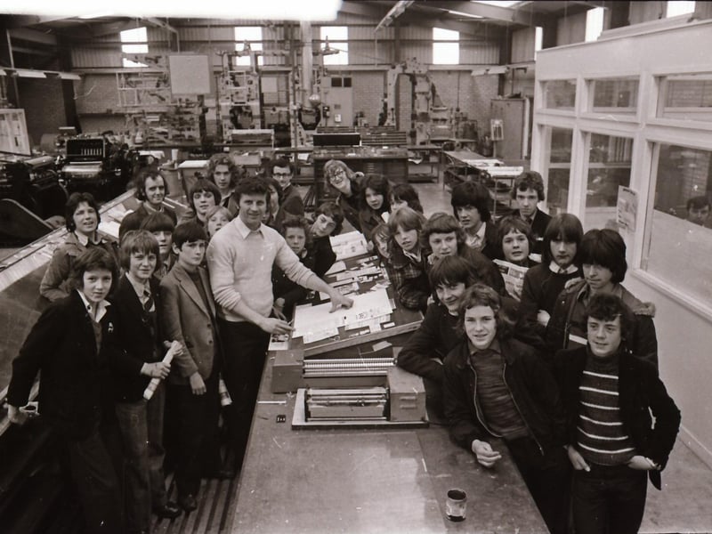 St Brecan's Boys visit the Derry Journal offices, Buncrana Road.