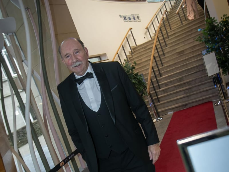 The legend that is Johnny Murray making his way down the red carpet at Friday night's celebrations in the Millennium Forum, Derry. (Photos: Jim McCafferty Photography)