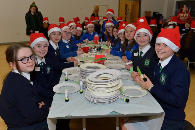 Pupils from St Patrick’s Primary School pictured at the St Cecilia’s College Christmas Workshop on Friday morning.  Photo: George Sweeney. DER2248GS – 83