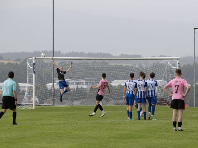 Action from Wednesday's Foyle Cup u-15 group game between Kilmacrennan Celtic and Newry City at Leafair Park, Derry. (Photos: Jim McCafferty Photography)