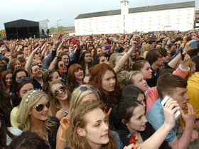 Saturday's Ebrington Square packed with music fans. (2805PG66)
