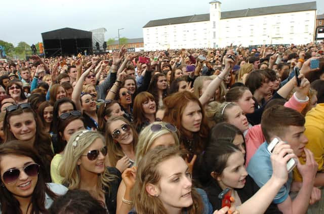 Saturday's Ebrington Square packed with music fans. (2805PG66)