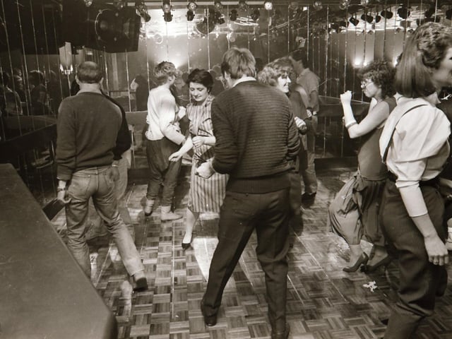Dancing at the disco back in 1985.