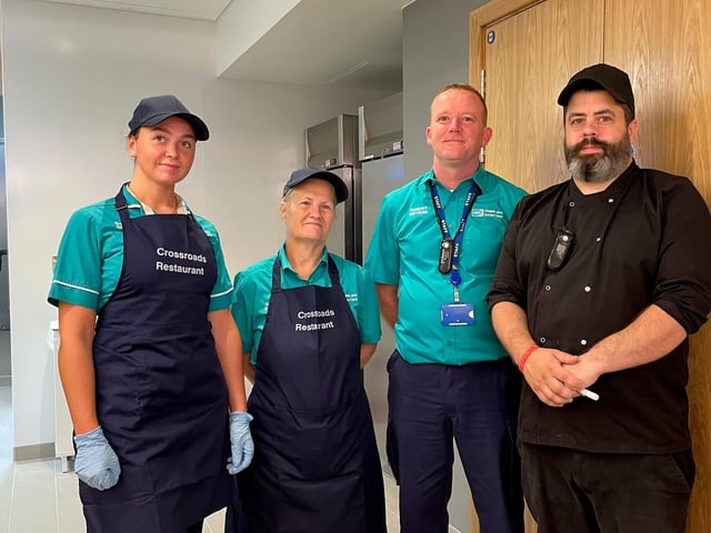 Crossroads restaurant staff at the official opening in Altnagelvin.