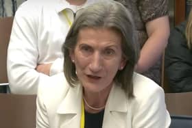 Marie Lindsay addressing the Stormont Education Committee.