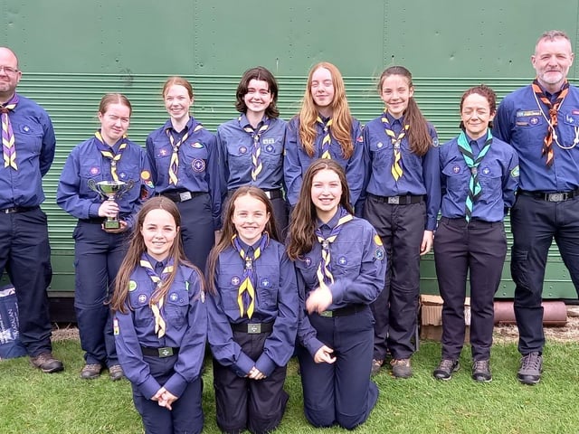 The 33rd Derry Ballinascreen Scouts team B was placed second in the Cup competition at the Errigal Cup and Shield County Finals presentations held at the City of Derry Rugby club. Photo: Courtesy of Séan Coyle.