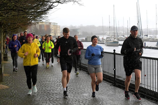 Runners make their way along Foyle Embankment during the weekly Derry City Parkrun on Saturday morning last. Photo: George Sweeney