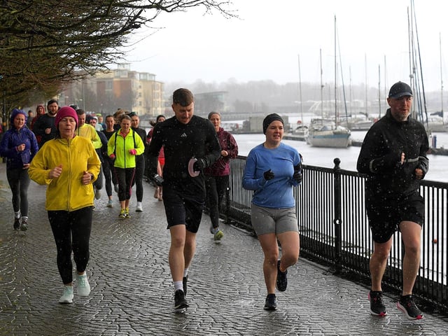 Runners make their way along Foyle Embankment during the weekly Derry City Parkrun on Saturday morning last. Photo: George Sweeney