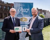 Jamie Delargy, Chairperson of EnergyCloud Northern Ireland and Damian Wilson, Share Energy CEO.
