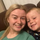 Gemma with her nephew who tragically passed away, aged 5.