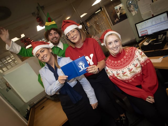 Derry Credit Union staff join in the Santa Saturday celebrations. : .