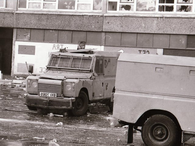Scenes from the Bogside during rioting on August 12.