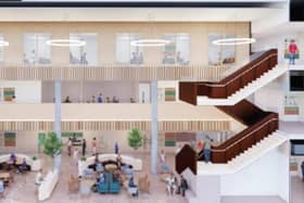 An artist's impression of how the new Cityside Health Hub at Fort George in Derry will look.