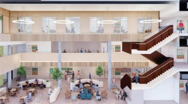 An artist's impression of how the new Cityside Health Hub at Fort George in Derry will look.