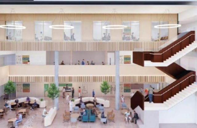 An artist's impression of how the new Cityside Health Hub at Fort George in Derry will look.