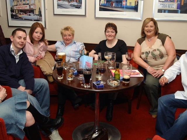 Friend and Family of Nicola Carr who celebrated her 18h birthday at the Ebrington Centre. Includea are, Kirsty Kilgore, christopher Carr, Charlene Simpson Granny Carr marie McDaid and her mum and dad Nicky and Gail. (1803CG12) :.