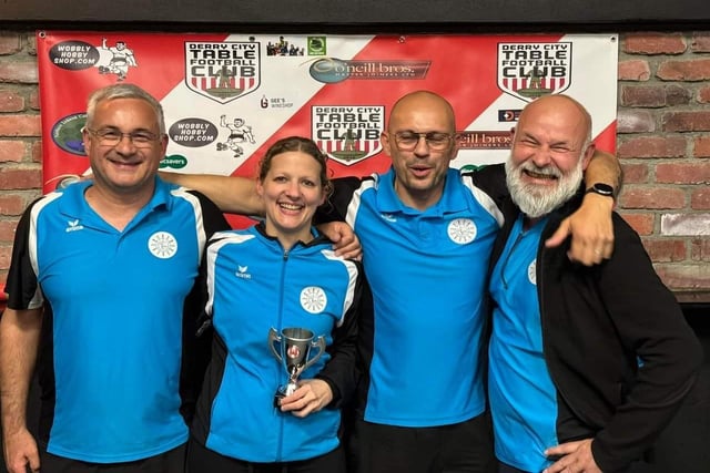 Football de Table Club, Issy-Les-Moulineaux, runners-up in the Teams Competition at the Irish International Open.