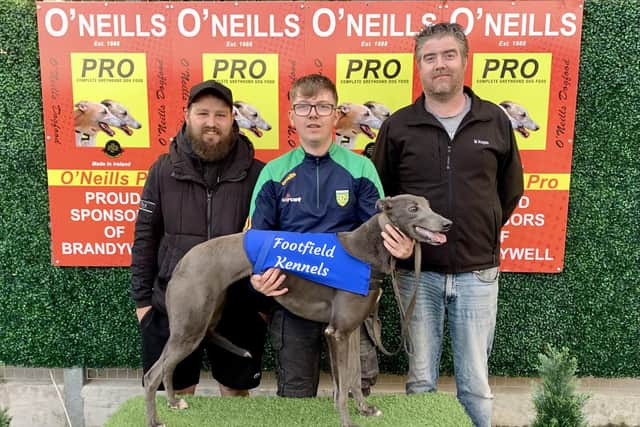 'Do It Jella' with, from left, Paddy Friel, Cian McGettigan and co-sponsor Martin Hagan.