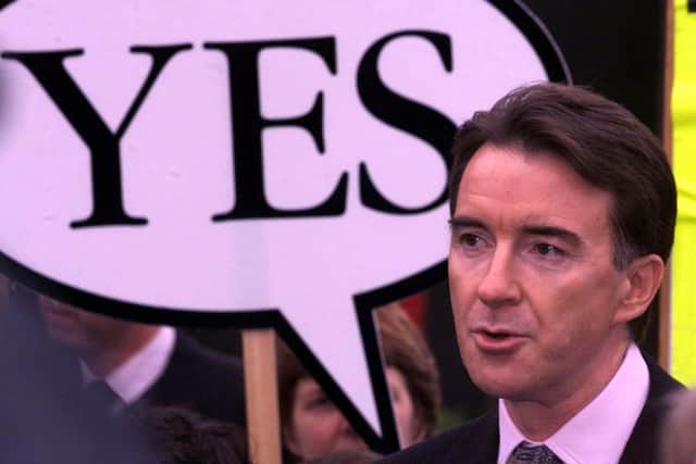 Peter Mandelson was advised to use 'Derry/Londonderry' when he took up office as Secretary of State